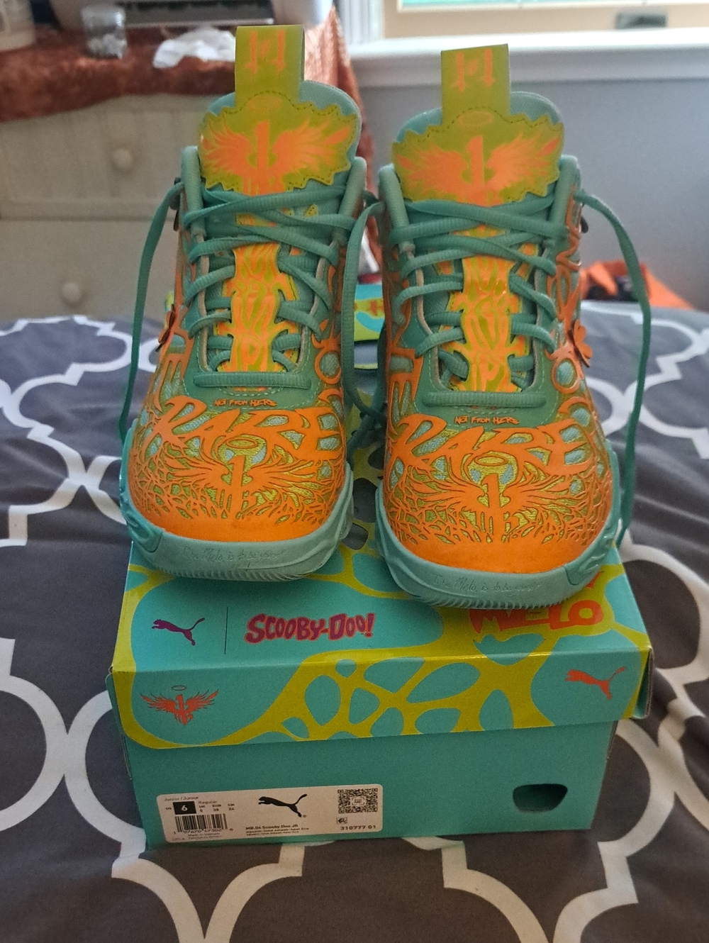 PUMA MB.04 x Scooby-Doo 'Aquatic Lime Smash Heat Fire' Basketball Shoes